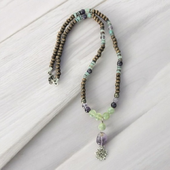 Bloom $ Stone Co Jewelry - Multi Gemstone Beaded Necklace- Boho Style